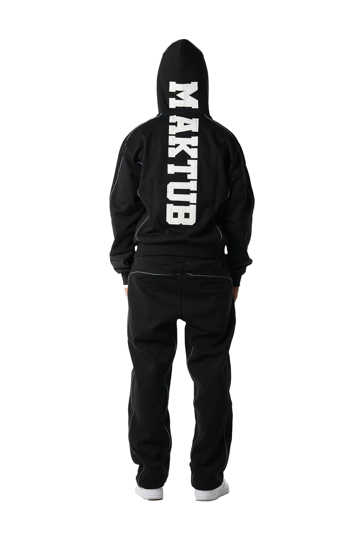MAKTUB BLACK REFLECTIVE ZIPPER