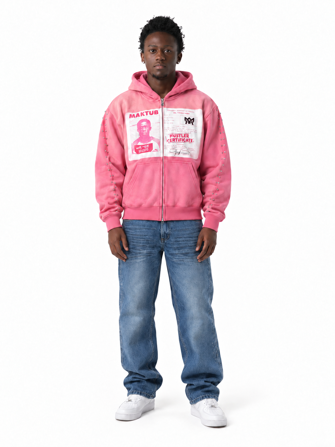 PINK WASHED ZIPPER