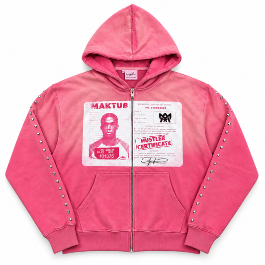 PINK WASHED ZIPPER