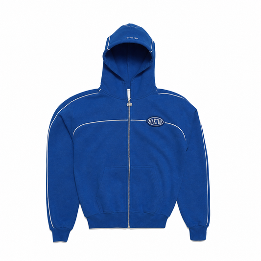 MAKTUB BLUE REFLECTIVE ZIPPER
