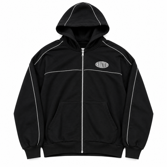 BLACK PEARLS REFLECTIVE ZIPPER