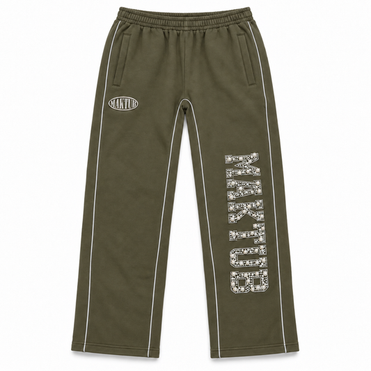 MILITARY GREEN PEARLS REFLECTIVE JOGGER