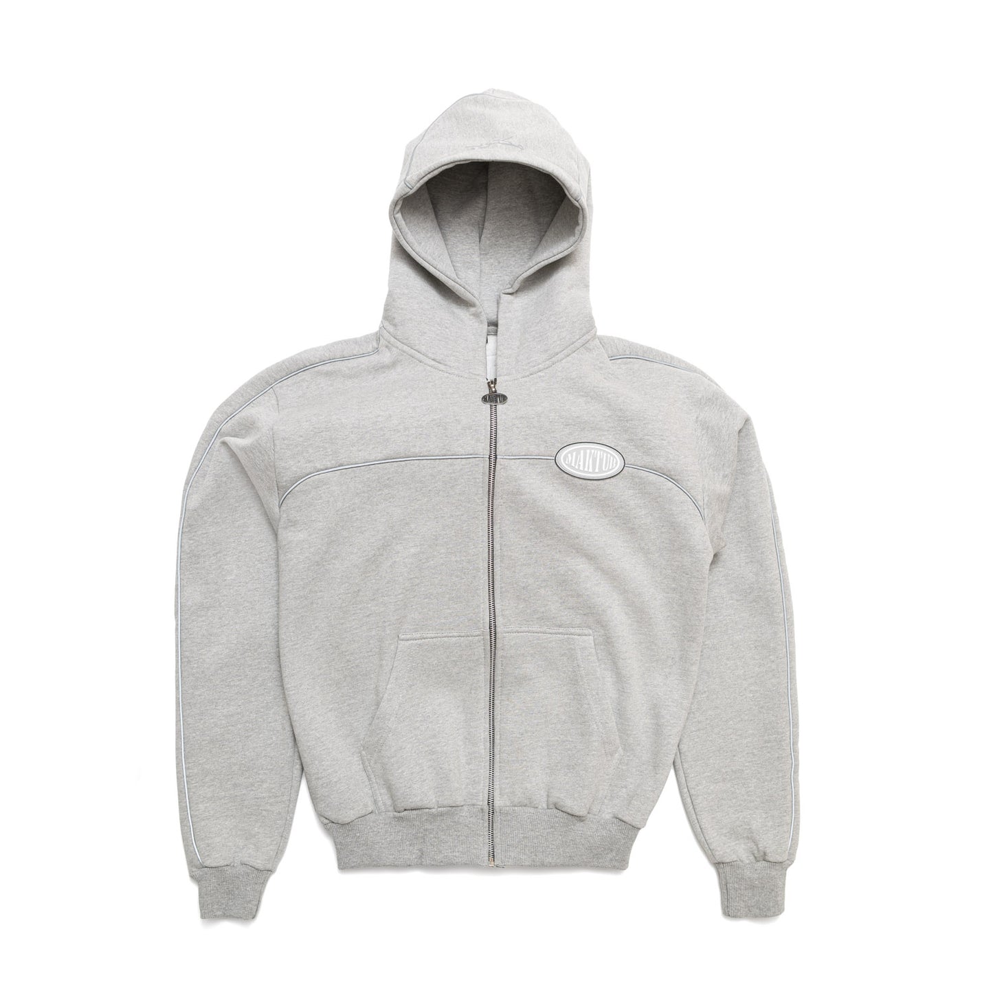 MAKTUB GREY REFLECTIVE ZIPPER