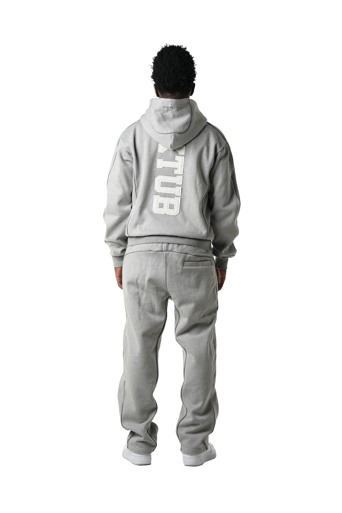 MAKTUB GREY REFLECTIVE ZIPPER