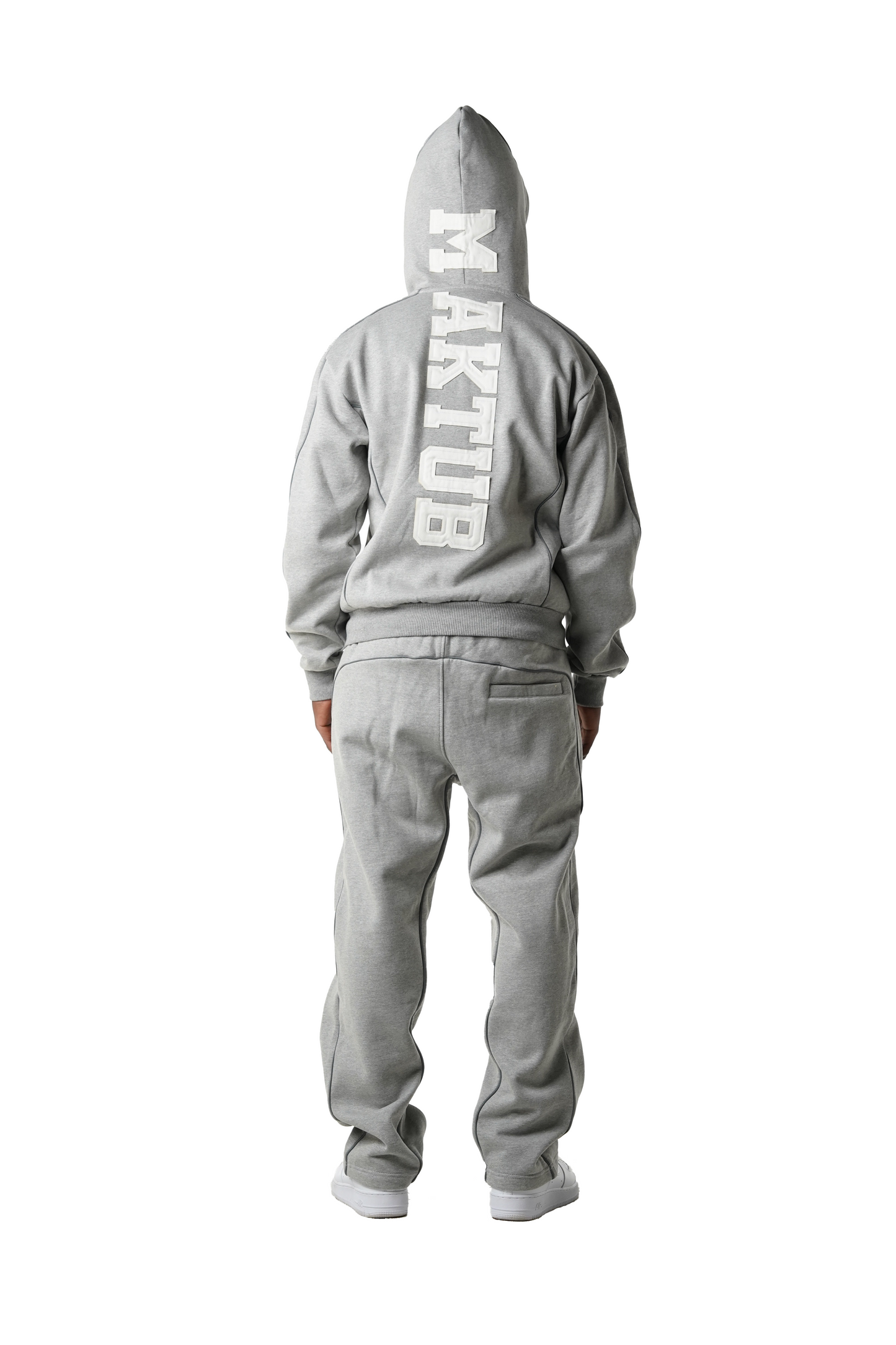 MAKTUB GREY REFLECTIVE ZIPPER