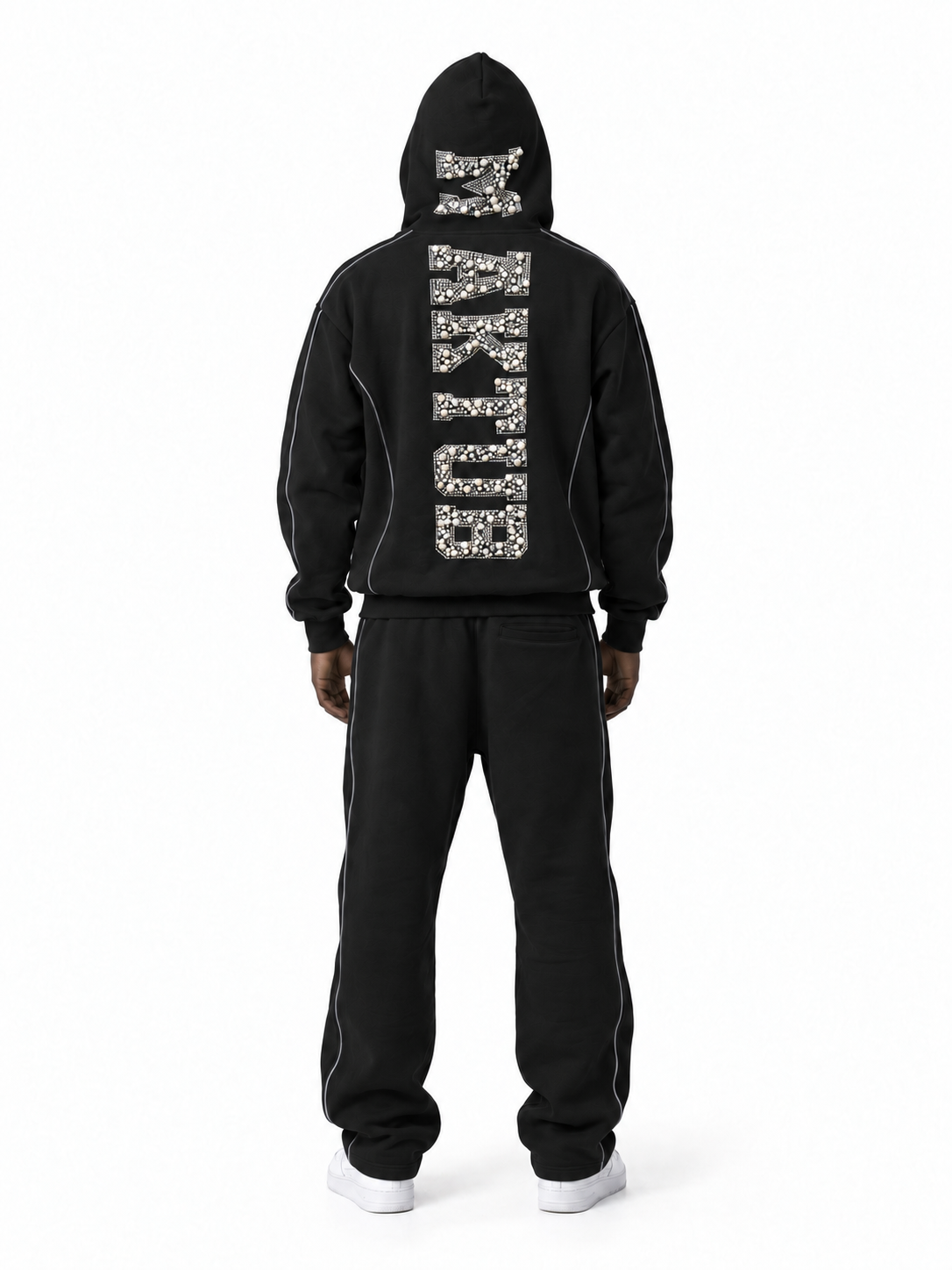 BLACK PEARLS REFLECTIVE ZIPPER