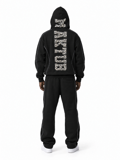 BLACK PEARLS REFLECTIVE ZIPPER
